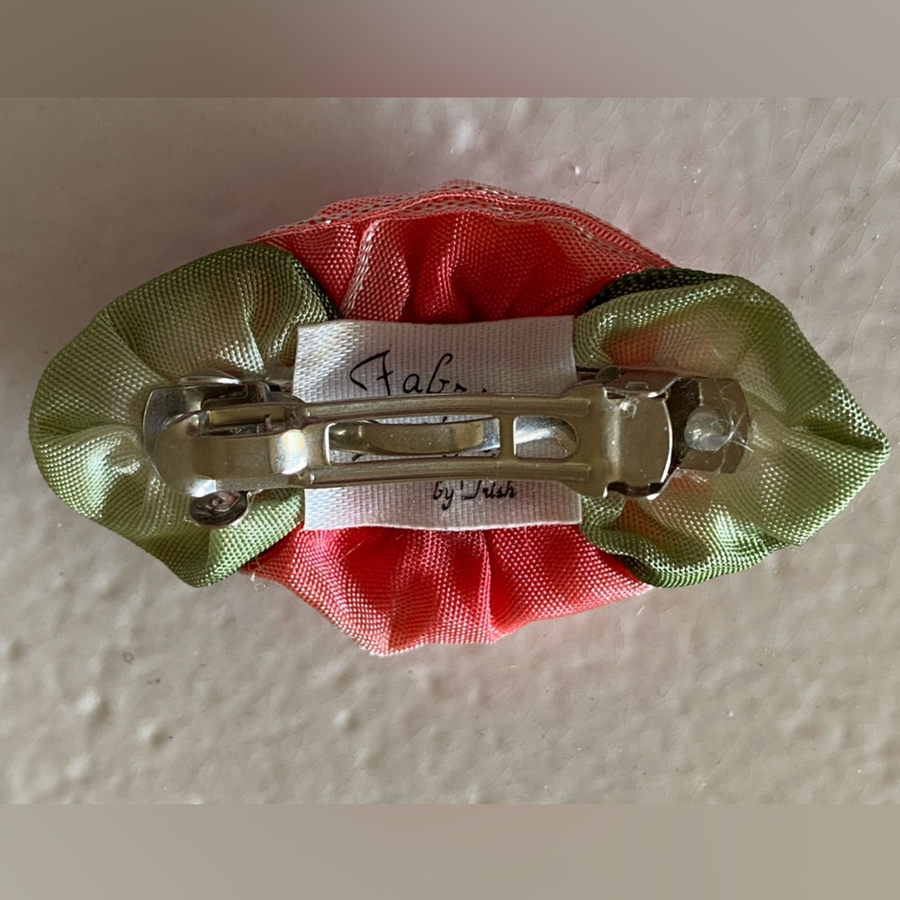Mini Satin Rose Barrette - Picture 2 of 3